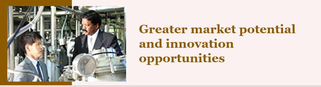 Greater market potential and innovation opportunities
