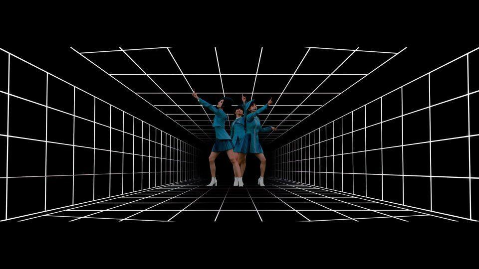 Shot of a recreated performance by the Japanese group Perfume,achieved using the Innovative Optical and Wireless Network